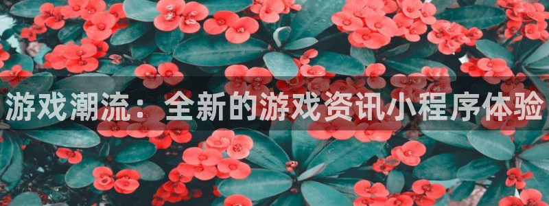 极悦娱乐下载链接：游戏潮流：全新的游戏资讯小程序体验
