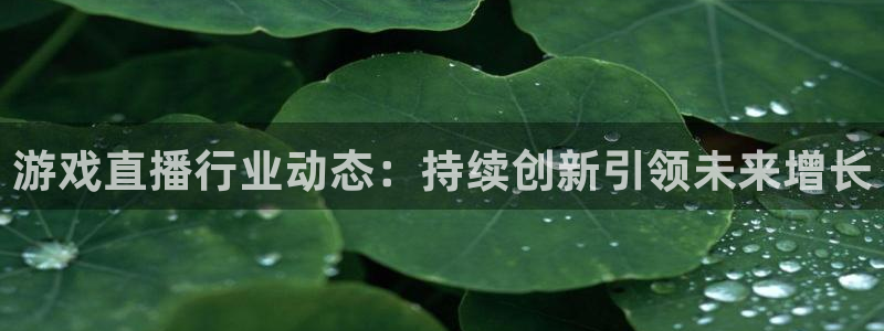 极悦娱乐平台登录：游戏直播行业动态：持续创新引领未来增长
