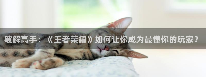 极悦娱乐平台：破解高手：《王者荣耀》如何让你成为最懂你的玩家