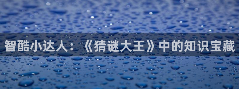 极悦娱乐直属：智酷小达人：《猜谜大王》中的知识宝藏